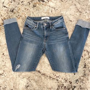 KanCan midrise cuffed hem distressed jeans (sz 26)
